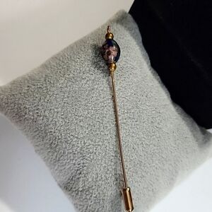 Vintage Blue Cloisonné Hat Pin Stick Pin